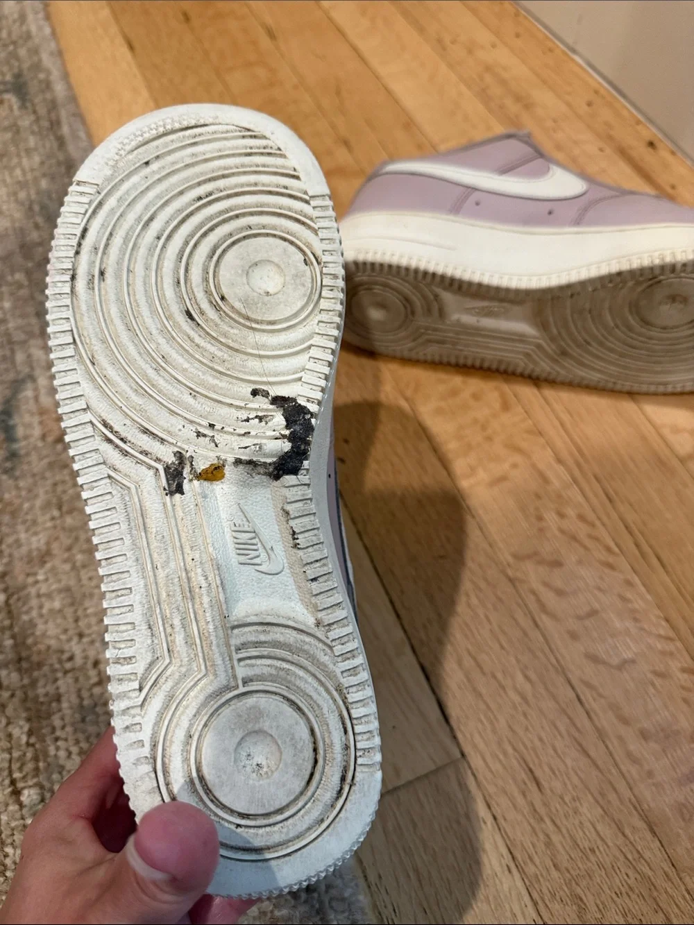 Nike Kids' Air Force 1 Lavender Low-Top Sneakers Platinum Violet
